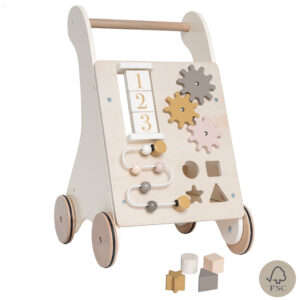 Push along activity wagon to help baby walk