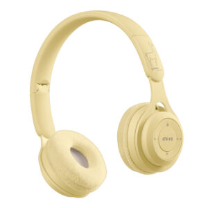 Wireless yellow headphones for children